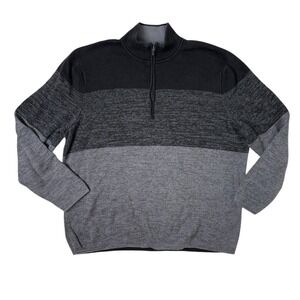 REI Mens Sweater 1/4 Zip Pullover Cotton Tencel Knit Outdoor Travel XXL